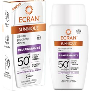 ECRAN Sunnique sérum protector facial diario reafirmante SPF-50+ dosificador 40 ml resistente al agua